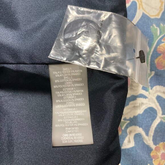 Tommy Hilfiger Women's Blazer size 12 Dark Blue Lined Academia Preppy Long - Picture 5 of 12